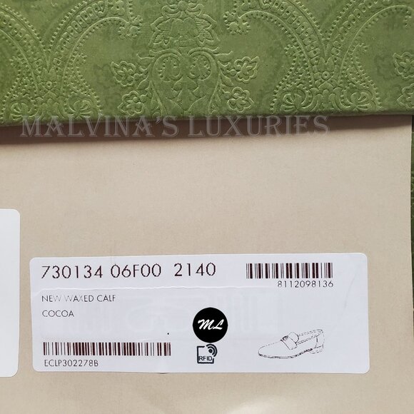 GUCCI SHOES MENS INTERLOCKING G LOGO PLAQUE BROWN LEATHER LOAFERS sz 12.5 / 13 U - Picture 14 of 15